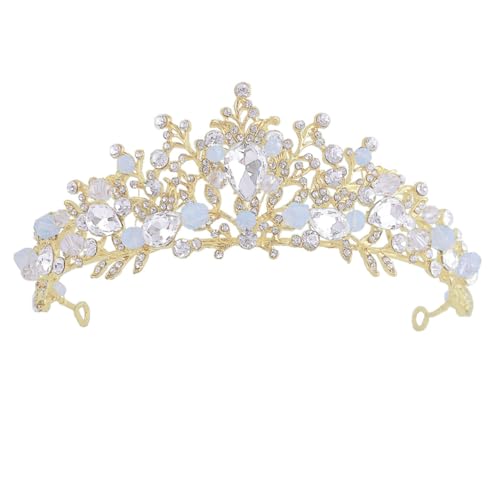TOPPERFUN Haarreif Prinzessin Tiara Kopfschmuck Glitzerndes Diadem für Geburtstag Party Festliche Anlässe Mädchen Zubehör von TOPPERFUN