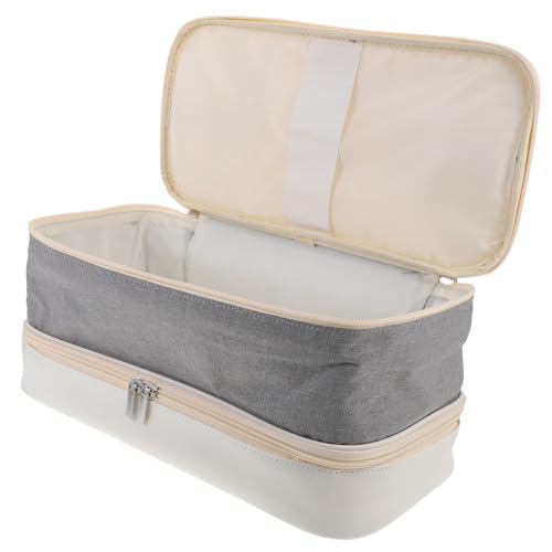 TOPPERFUN Haarstyling Organizer Tasche Doppelstöckige Reisetasche für Haartrockner und Lockenwickler Wasserdichtes Aufbewahrungsetui für Haarwerkzeuge Leicht und Praktisch für Unterwegs von TOPPERFUN