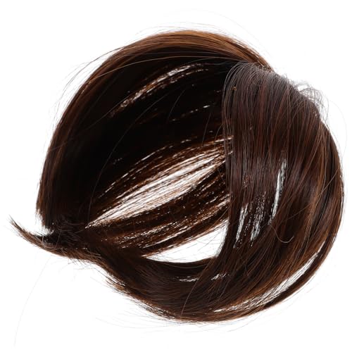 TOPPERFUN Haartopper Clip Haarteil für Frauen mit Dünnem Haar Synthetisches Fasermaterial Lang Natürliches Unsichtbares Haarvolumen Leichte Bequeme Haarverlängerung in Hellbraun von TOPPERFUN
