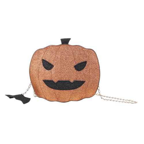 TOPPERFUN Halloween Damen Umhängetasche Kürbismotiv PU leichte Crossbody Tasche mit Reißverschluss Sicherer Verschluss Alltag Freizeit Party von TOPPERFUN