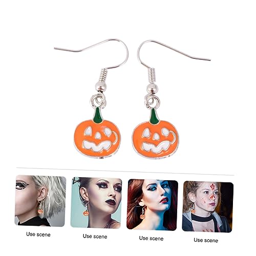 TOPPERFUN Halloween Ohrringe Hohl Geschnitzte Kürbis und Ohrstecker aus Hochwertiger Legierung Gruselige Halloween Schmuck Requisiten für Damen und Party von TOPPERFUN