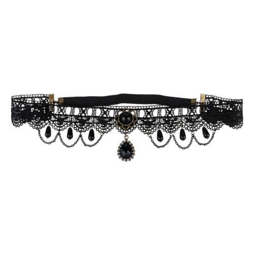 TOPPERFUN Halloween Spitzen Haarband Damen Gothic Stirnband mit Zarter Spitze für Halloween Kostüm Party Cosplay Bühnenauftritt von TOPPERFUN