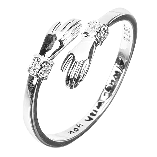 TOPPERFUN Hand Hug Ring für Frauen Verstellbarer Offener Verlobungsring mit Einzigartigem Design Perfektes für Valentinstag Geburtstag und Hochzeiten Silberfarben TOPPERFUN Hand Hug Ring für Frauen Verstellbarer Offener Verlobungsring mit Einzigartigem Design Perfektes für Valentinstag Geburtstag und Hochzeiten Silberfarben von TOPPERFUN