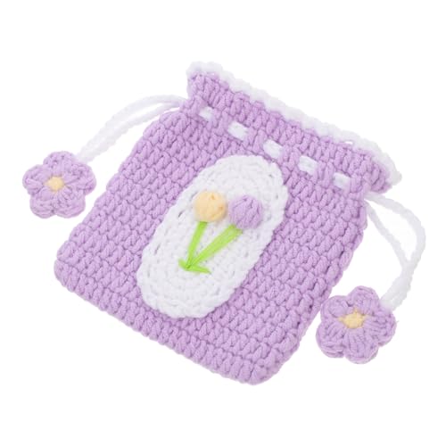 TOPPERFUN Münzbörse Für Damen Gehäkelt Aus Wollgarn Robust Und Pflegeleicht Kompakt Und Leicht Zu Tragen Mit Übersichtlicher Aufbewahrung Für Münzen Und Kleine Gegenstände von TOPPERFUN