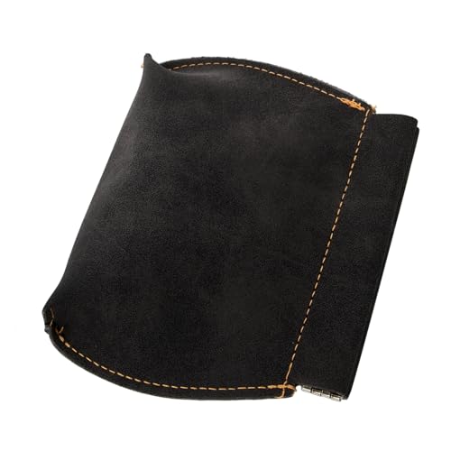 TOPPERFUN Herren Geldbörse Münzfach Vintage PU Leder Portemonnaie mit Automatischem Federverschluss Tragbare Kleine Geldbörse für Geschäftsreisen und Alltag Schwarz von TOPPERFUN