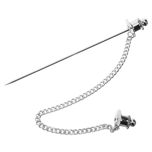 TOPPERFUN Hemdkragennadel mit Kette Dekorative Krawattennadel für Herren Kragensteg Metall Elegantes Design für Anzug für Partys und Feierlichkeiten von TOPPERFUN
