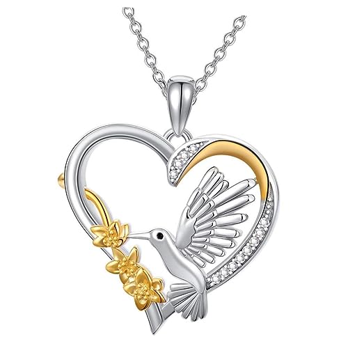 TOPPERFUN Herz Anhänger Kette für Damen Vogel Charm Halskette Vergoldete Clavicle Chain Perfektes zu Valentinstag und Geburtstagen TOPPERFUN Herz Anhänger Kette für Damen Vogel Charm Halskette Vergoldete Clavicle Chain Perfektes zu Valentinstag und Geburtstagen von TOPPERFUN