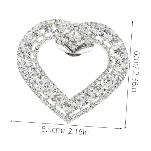 TOPPERFUN Herzförmige Strass Schuhclips Metall Schnalle Abnehmbar Hochzeit Party Braut Schuhe Dekoration Modische High Heels Schmuck Zubehör Damenschuh Veredelung von TOPPERFUN