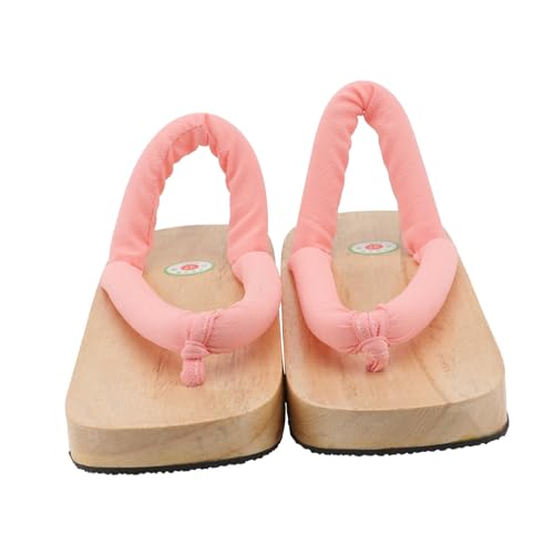 TOPPERFUN Japanische Holzclogs Damen Sandalen mit Rutschfester Gummisohle Atmungsaktiv Flache Sohle Stylische Sommerschuhe für Alltag und Freizeit Geeignet für Fuß von TOPPERFUN