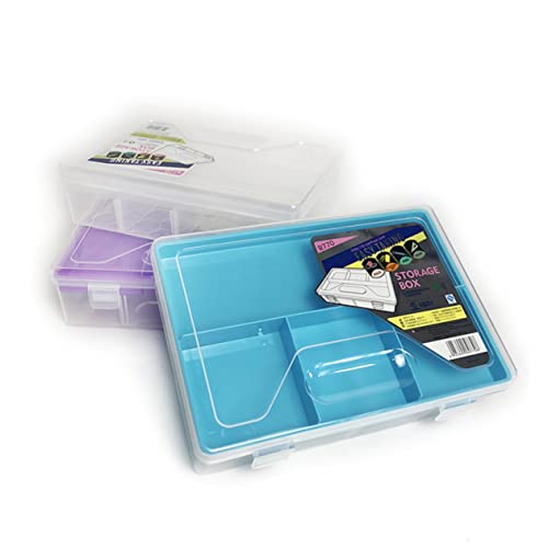 TOPPERFUN Kasten Multifunktionales Stiftetui schreibwaren Organizer Clear Pencil case Bleistifthalter Büro Aufbewahrungskoffer für Schreibwaren Doppelschicht Aufbewahrungskiste Malutensilien von TOPPERFUN