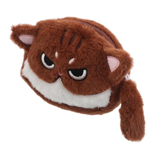 TOPPERFUN Katzen-Make-up-Tasche Aus Plüsch Cartoon-geldbörse Für Mädchen Aufbewahrungstasche Für Lippenstift Schlüssel Münzen Und Kleingeld Mit Süßem Katzendesign Und Ausreichend Platz Für t von TOPPERFUN