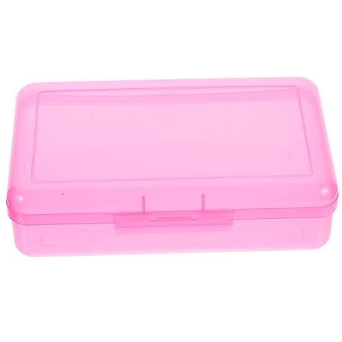 TOPPERFUN Aufbewahrungsbox Für Stifte Aufbewahrung Von Buntstiftboxen Organizer Zum Verpacken Von Bleistiften Schreibwarenbox Aus Kunststoff Reisen Lippenstift Plastik Rosa Handschuhfach von TOPPERFUN