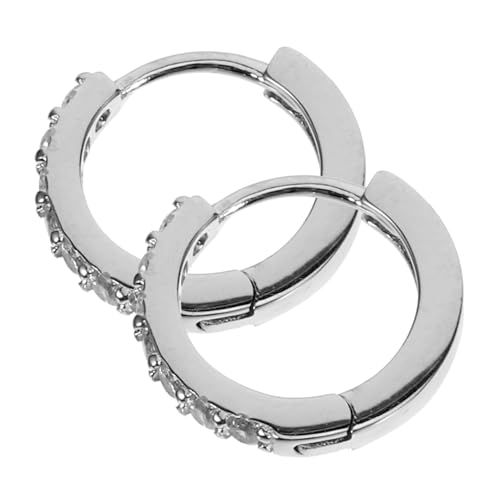 TOPPERFUN Kleine Creolen Ohrringe aus Sterlingsilber mit Zirkonia Minimalistische Huggie Hoop Ohrringe für Damen Leichte und Komfortable Ohrstecker Eleganter Schmuck für Alltag und Party von TOPPERFUN