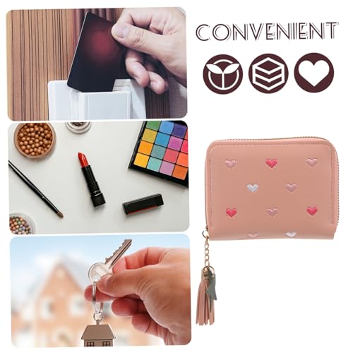 TOPPERFUN Kleine Damen Geldbörse aus PU Material mit Reißverschluss Kompakte Frauen Clutch Modische Brieftasche für Karten und Münzen Leichtes Portemonnaie für Alltag und Outdoor von TOPPERFUN