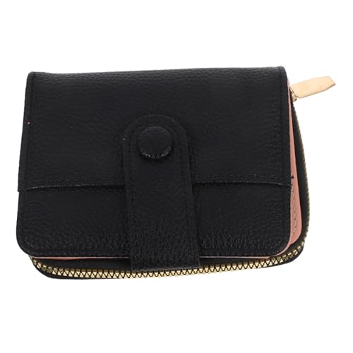TOPPERFUN Kleine Pu-geldbörse mit Reißverschluss Modischer Litchi Struktur Kompakter Kartenhalter mit Großem Fassungsvermögen Akkordeon-Design für Schnellen Zugriff für Alltag Reisen und von TOPPERFUN