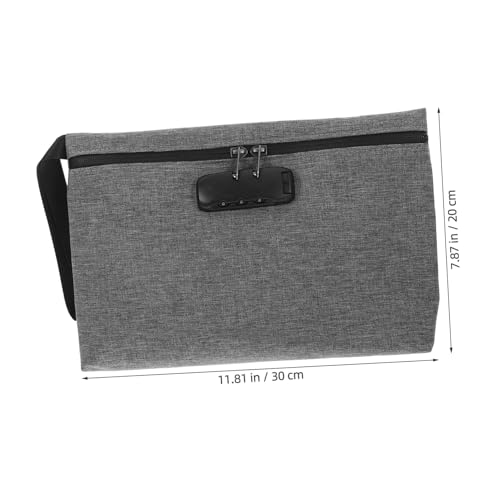 TOPPERFUN Kleine wasserdichte Aufbewahrungstasche mit Zahlenschloss Abschließbare Geldbörse für Dokumente und Bargeld Robustes Reiseetui mit Großem Fassungsvermögen Tragbar und Sicher von TOPPERFUN