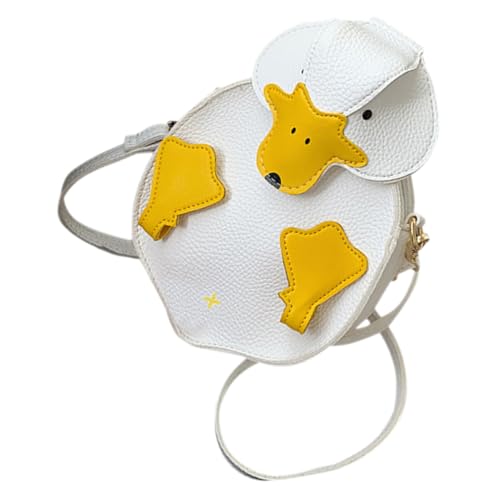TOPPERFUN Kleines Umhängetasche Cartoon Duck Schultertasche Süße Aufbewahrungstasche für Damen Kompakte Handytasche mit Reißverschluss für Unterwegs und Praktische Nutzung von TOPPERFUN