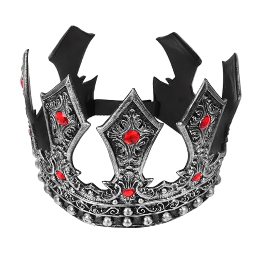 TOPPERFUN Königskrone Für Jungen Und Männer Prinzenkrone Aus Rp-material Verstellbarer Riemen Mittelalterliches Design Für Cosplay-party Und Geburtstagsfeier von TOPPERFUN