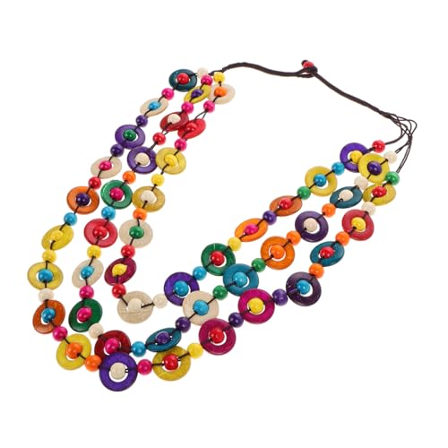 TOPPERFUN Kokosnussschalen Perlenhalskette im Boho Handgefertigte Ethnische Choker Kette für Damen Vintage Design für Urlaub Strandschmuck Einzigartiges Sicheres von TOPPERFUN