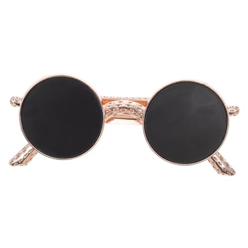 TOPPERFUN Kreative Haarklammer Damen Sonnenbrillen form Metall Haarspange Gold Groß Elastisch für Dickes Haar und Festliche Anlässe Mädchen Haarschmuck von TOPPERFUN