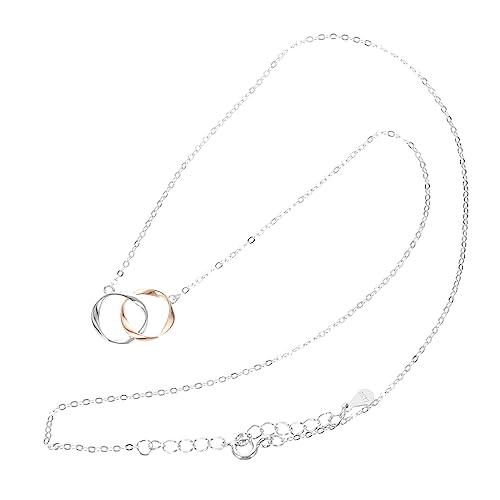 TOPPERFUN Kreisförmige Halskette Ring für Frauen Elegantes Langlebiges Schmuckstück für Mütter und Töchter als Geburtstags oder Hochzeitsgeschenk von TOPPERFUN