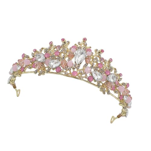TOPPERFUN Krone Haarreif Geburtstagskrone Tiara für Mädchen Leicht Bequem Modisch als Prinzessin Kopfschmuck für Partys und Festliche Anlässe von TOPPERFUN