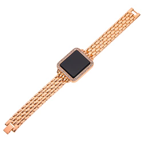 TOPPERFUN Damen Armbanduhr mit Strasssteinen Stilvolle Digitale Armbanduhr Leichte Freizeituhren für Frauen für Verschiedene Anlässe Modisches Design in Zarten Farben von TOPPERFUN