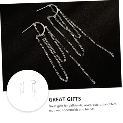 TOPPERFUN Lange Quasten Ohrringe Damen Ohrschmuck Schlicht Modisch Angenehm zu Tragen für Alltag Business und Besondere Anlässe von TOPPERFUN