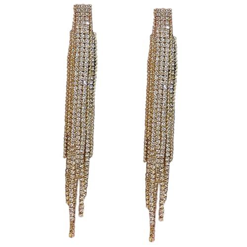 TOPPERFUN Lange Quasten Ohrringe mit Funkelnden Strasssteinen Leichte Damen Ohrhänger Modische Ohrstecker für Alltag Party und Hochzeit Stilvolle Ohrschmuck TOPPERFUN Lange Quasten Ohrringe mit Funkelnden Strasssteinen Leichte Damen Ohrhänger Modische Ohrstecker für Alltag Party und Hochzeit Stilvolle Ohrschmuck von TOPPERFUN