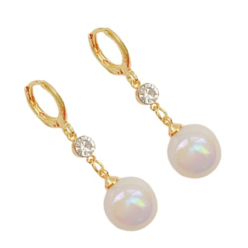 TOPPERFUN Lange Silberperlen Ohrringe Dangle Ohrschmuck für Damen Stilvolle Hängende Ohrstecker für Alltag Festival Urlaub Beachwear von TOPPERFUN