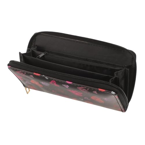 TOPPERFUN Langes Damen Portemonnaie Große Kapazität mit Herzmuster Geldbörse mit Reißverschluss Multifunktionale Damen Geldbörse für Karten Münzen und Bargeld Leichter Kartenhalter für von TOPPERFUN