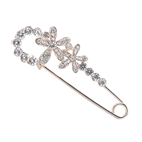 TOPPERFUN Lapel Brosche mit Strassblume und Sicherheitsnadel Anstecknadel für Damen für Kleidung und Accessoires mit Robustem Verschluss und Funkelndem Design von TOPPERFUN