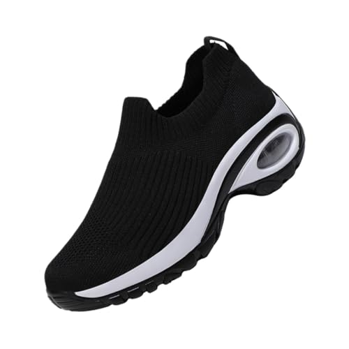 TOPPERFUN Leichte Atmungsaktive Damen Sportschuhe Geflochtenes Obermaterial Bequeme Fitness Sneaker Modische Freizeitschuhe für Alltag und Reisen für Langes Tragen und Wandern von TOPPERFUN