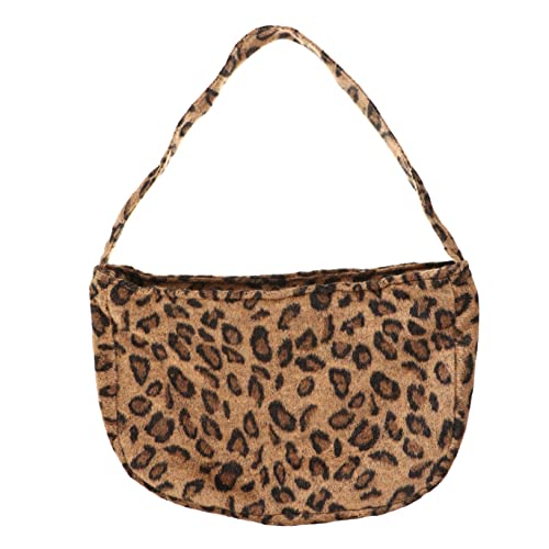 TOPPERFUN Leopard Print Schultertasche Damen Leichte Armpit Bag Modisch Vielseitig für Party Alltag und Dinner von TOPPERFUN