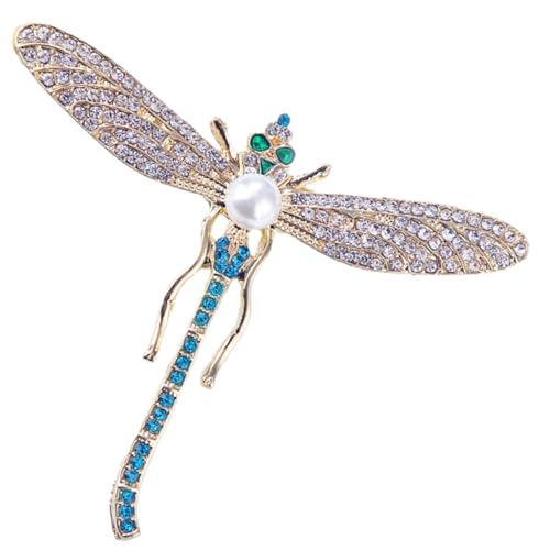 TOPPERFUN Libellenbrosche mit Kristallen für Damen Schalnadel Kleidung Accessoire Hochwertige Metallbrosche für zu Besonderen von TOPPERFUN