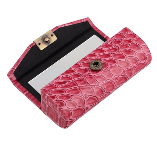 TOPPERFUN Lippenstiftetui Mit Spiegel Vintage-lippenstifthalter-etui Tragbare Lippenstifttasche Lippenstift-aufbewahrungsbox Aus Pu Make-up-Tasche Für Frauen von TOPPERFUN