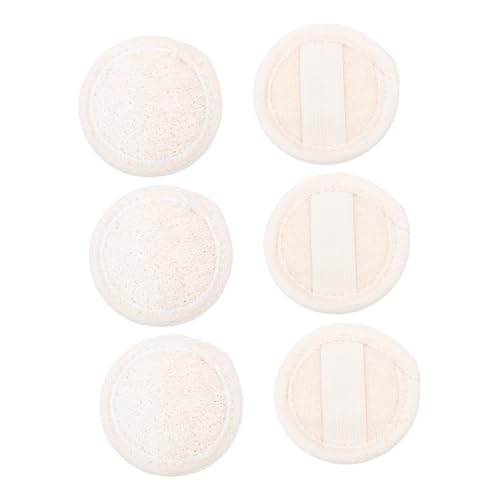TOPPERFUN Loofah Gesichtsschwamm Rund Wiederverwendbar Sanfte Gesichtsreinigung Make up Entferner Porentiefe Reinigung für Tägliche Hautpflege und Reisegebrauch von TOPPERFUN