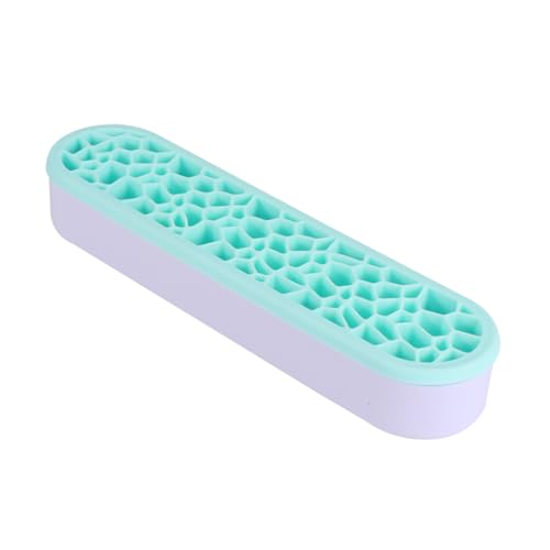 TOPPERFUN Make Up Pinselhalter Organizer aus Hochwertigem Silikon Robust und Kratzfest Makeup Brush Shelf mit Stabilem Leichtem Design für Zuhause Reise und Camping Grün von TOPPERFUN