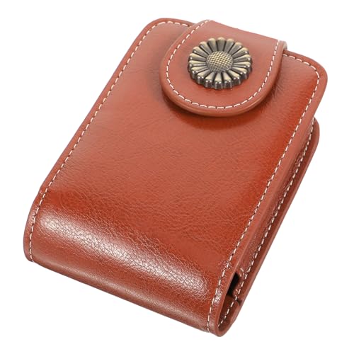 TOPPERFUN Make up Lippenstift Tasche Klein mit Spiegel Kompakt Tragbar Kosmetiktäschchen Damen Reise Lippenstift Etui Elegant Leicht für Handtasche von TOPPERFUN