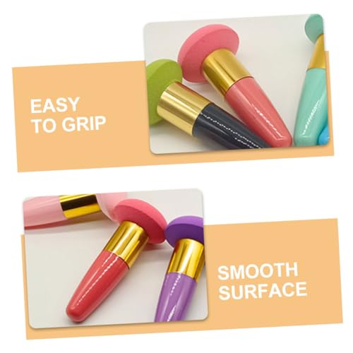 TOPPERFUN Make up Schwamm mit Griff Vielseitiger Foundation puderquaste für Flüssiges und Festes Make up Flexible Beauty blending schwämme für Präzises Auftragen Geeignet für Frauen und von TOPPERFUN