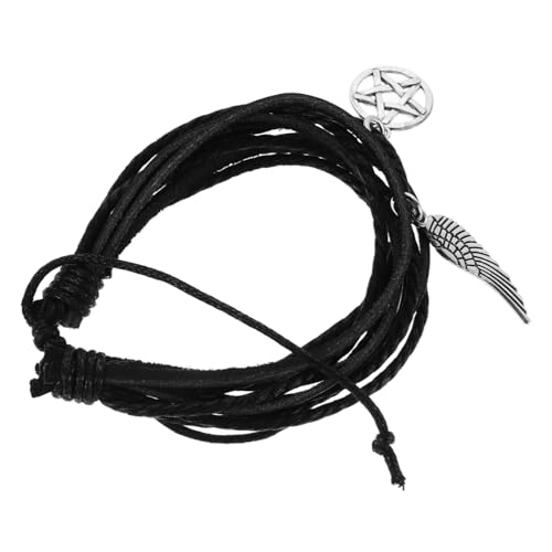 TOPPERFUN Flügel Armband Mehrschichtiges Gewebtes Armband Für Männer Und Unisex Verstellbar Aus Langlebigem Material Accessoire Für Jedes Handgelenk von TOPPERFUN