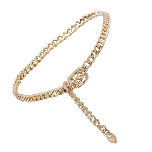 TOPPERFUN Metal Waist Chain Punk Stil Einstellbare Damen Bauchkette für Jeans Leichte Retro Körperkette Robuste Metallkette als Modeaccessoire für Strandparty Hochzeit und Alltag von TOPPERFUN