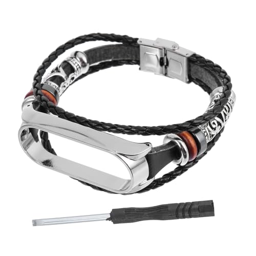 TOPPERFUN Metalldraht Armband National Stil Ersatzarmband Kompatibel für Mi Band Retro Perlendesign Langlebig und Angenehm Stilvoll für Alltag und Reisen von TOPPERFUN