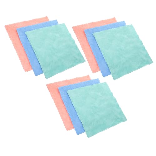 TOPPERFUN Mikrofaser Gesichtsreinigungstücher 10 Stücke Wiederverwendbare Make Up Entferner Tücher Saugfähige Waschlappen für Frauen Gemischte Farben Maschinenwaschbar von TOPPERFUN
