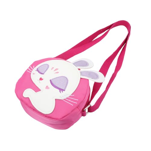 TOPPERFUN Mini Schultertasche für Mädchen Verstellbarer Riemen Leichte Tragbare Umhängetasche Großer Stauraum Süße Cartoon hasen design Praktische Handytasche Vielseitige Nutzung von TOPPERFUN