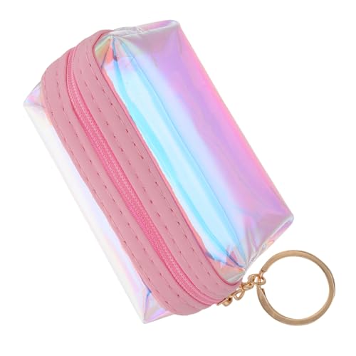 TOPPERFUN Mini Transparent Münzbeutel Schlüsselanhänger Holographische Geldbörse für Studenten und Junge Erwachsene Leicht und Kompakt für Alltag Praktische und Stilvolle Aufbewahrung von TOPPERFUN