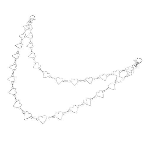 TOPPERFUN Körperkette Aus Legierung Mehrschichtige Taschenkette Hohle Gürtelkette Für Damen Mit Pfirsichherz-design Bekleidungszubehör Für Jeans Und Hosen von TOPPERFUN