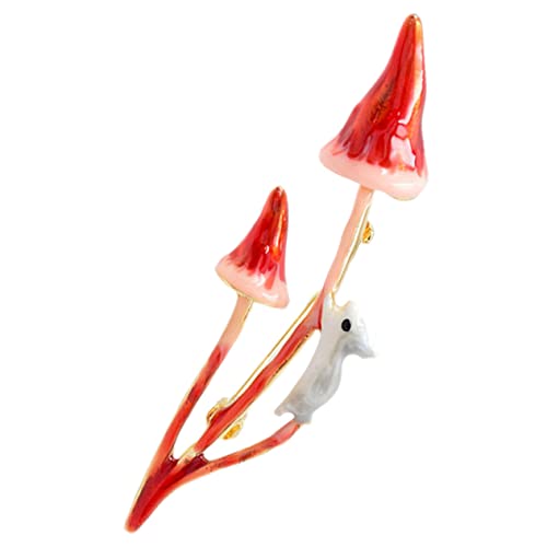 TOPPERFUN Mushroom Rabbit Brosche Emaille Chic Pin für Kleidung und Taschen Niedliche Tierbrosche für Frauen für zu Feiertagen und Besonderen Anlässen von TOPPERFUN