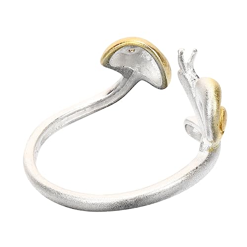 TOPPERFUN Mushroom Snail Ring für Damen Verstellbarer Aesthetic Ring Eleganter Fingerring mit Pilzdesign für Alltag Hochzeit und Partys TOPPERFUN Mushroom Snail Ring für Damen Verstellbarer Aesthetic Ring Eleganter Fingerring mit Pilzdesign für Alltag Hochzeit und Partys von TOPPERFUN