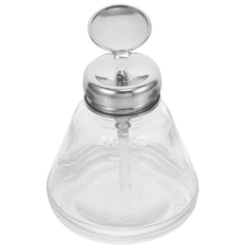 TOPPERFUN Nagellackentferner Flasche Pressflasche aus Glas mit Weichem Schlauch Kompakt Nachfüllbar für Nagelpflege Makeup Entferner Toner und Beauty Flüssigkeiten Unterwegs von TOPPERFUN